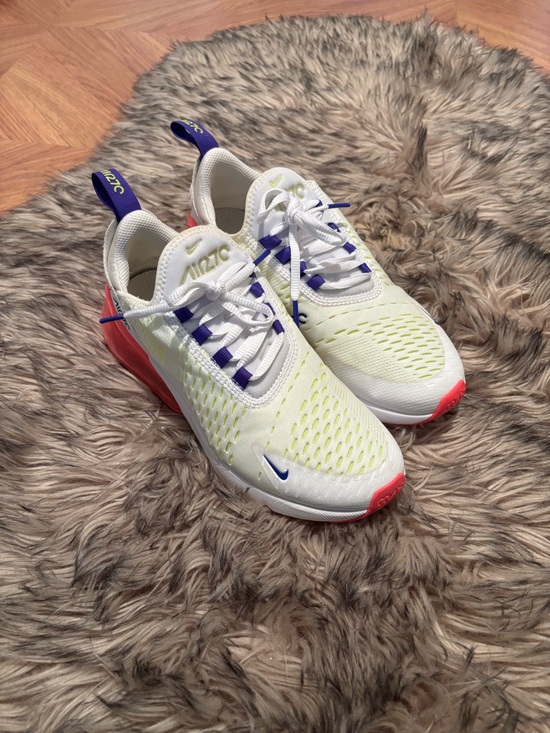 Nike Shoes - Nike women’s' Air Max 270 React White Neon Yellow Pink Sneakers